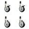 Service Caster 5 Inch 316SS Black Poly Swivel 1-1/2 Inch Expanding Stem Caster Lock Brake, 2PK SS316TTLEX20S514-PPUB-BLK-2-S-2-112 - alternate 2
